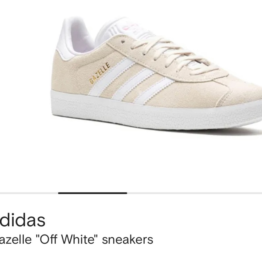 Adidas Gazelle Beige and White Sneakers